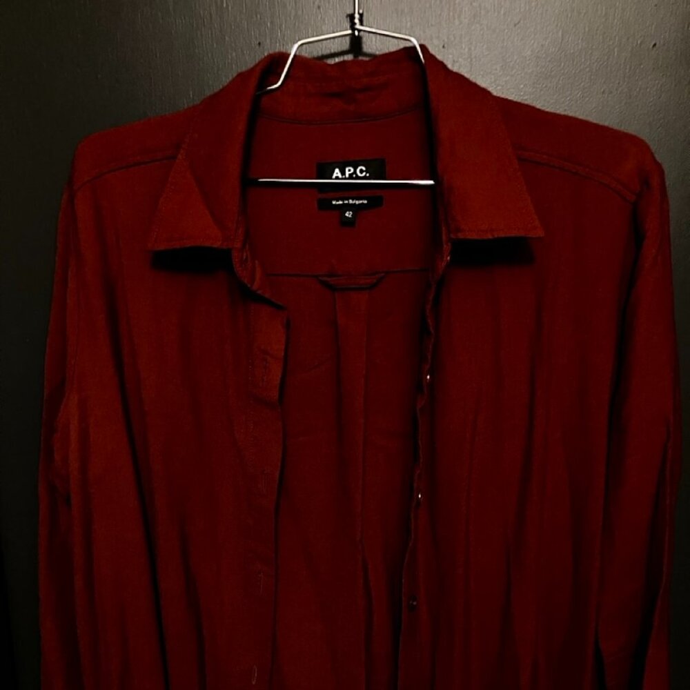 A.P.C. Long Shirt Dress Size 42/XL